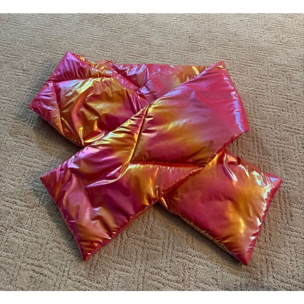 NWT Maeve Anthropologie Puffer Iridescent Pink Scarf One-Size